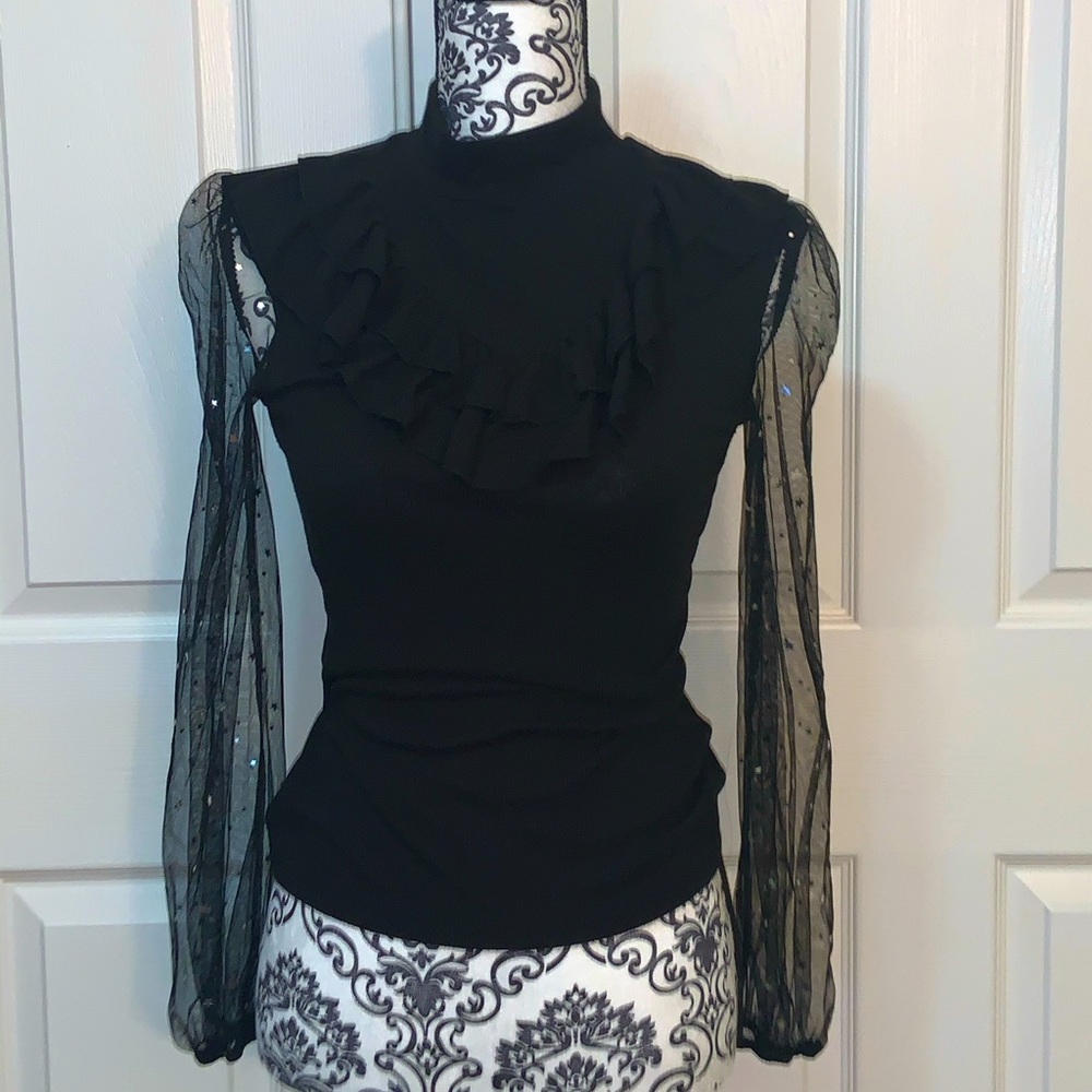 Black long sleeve top